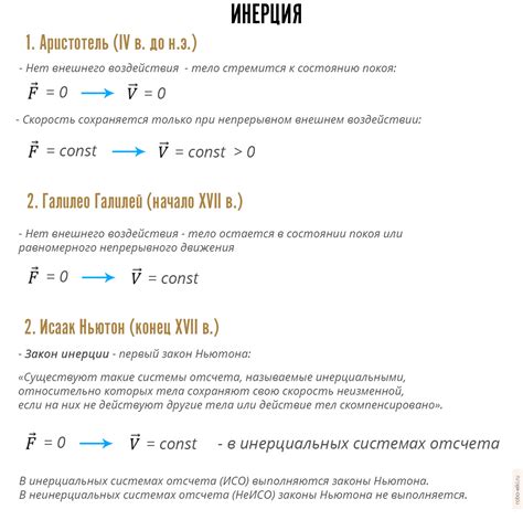 Понятие инерции и его основные характеристики