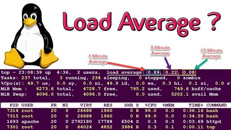 Понятие и значения load average