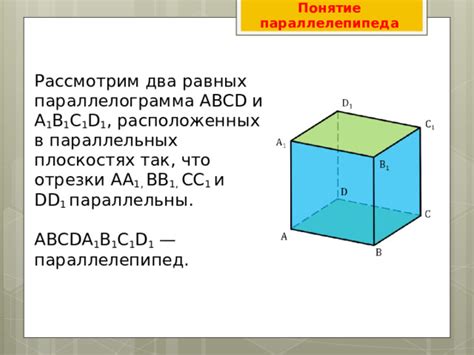 Понятие параллелепипеда