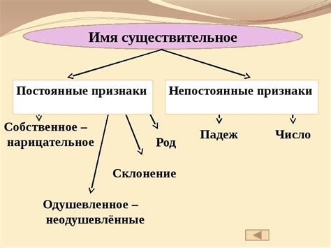 Постоянные признаки слова: