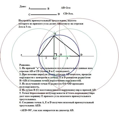 Построение высоты прямоугольника: руководство и схемы