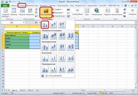 Построение гистограммы в Excel