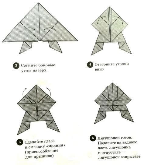 Пошаговая инструкция: складывание основы лягушки