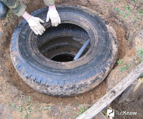 Пошаговая инструкция по созданию сливной ямы из покрышек