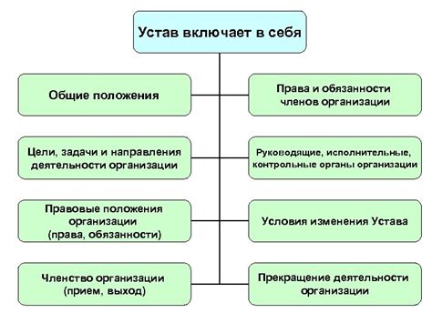 Права и обязанности членов организации