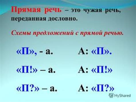 Правила цитирования и разбиения предложений при использовании прямой речи