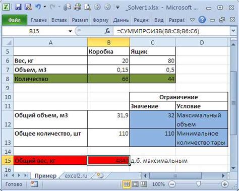 Практические примеры использования формул в Excel