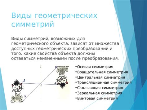 Преобразования в геометрии: симметрия, повороты, сдвиги