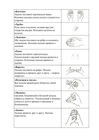 Прикрепление пальцев к ладони