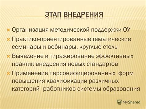 Применение более эффективных практик