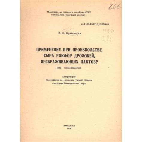 Применение дрожжей в производстве сыра