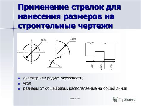 Применение стрелок в схеме