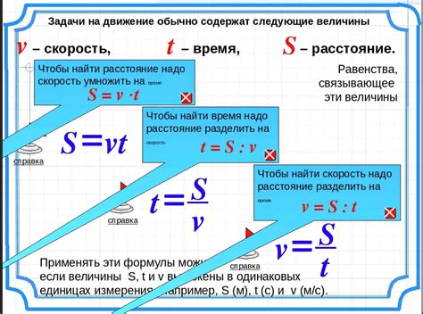 Примеры вычислений скорости и времени