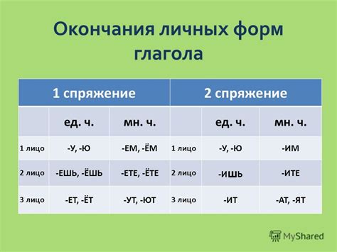 Примеры глаголов и их использование в предложениях