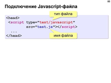 Примеры подключения JavaScript-файлов к HTML-странице