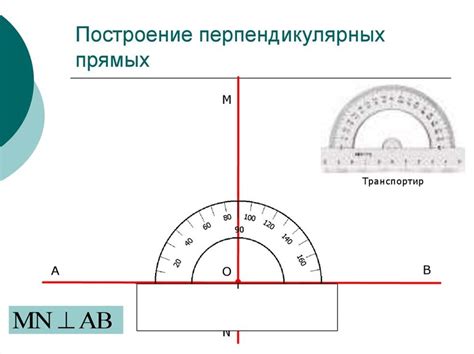 Примеры построения перпендикуляра: