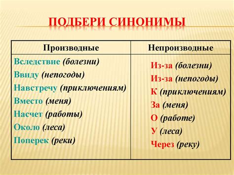 Примеры производных глаголов