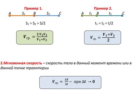 Примеры расчетов скорости движения тела