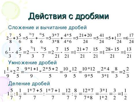 Примеры решения сложения дробных чисел