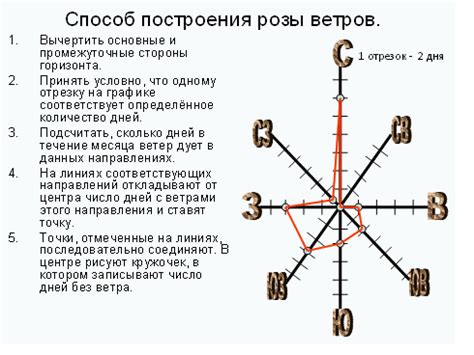 Пример использования графика розы ветров в метеорологическом анализе