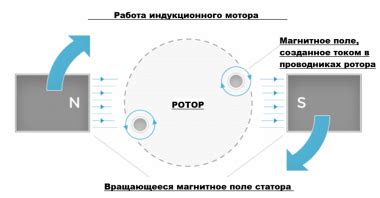 Принцип работы индукционного двигателя