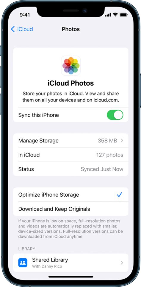 Приобретение платной подписки на iCloud