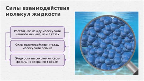 Притяжение молекул жидкости: силы взаимодействия