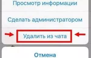 Причины удаления участника из группы