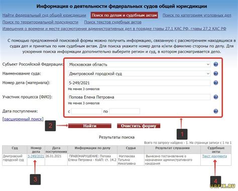 Проверка дела в мировом суде по фамилии