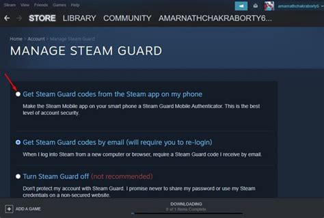 Проверка измененного языка в Steam Guard