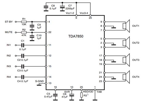 Проверка питания Tda7850