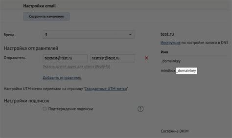 Проверка успешности настройки DKIM для домена на reg.ru