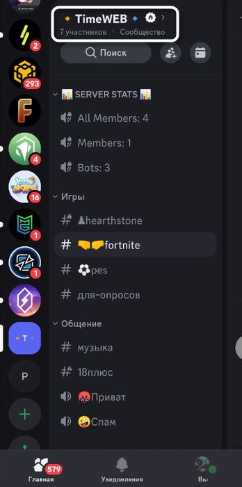 Проверка установленной роли на Discord на мобильном телефоне