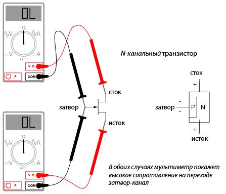 Проверка SMD транзистора с помощью мультиметра