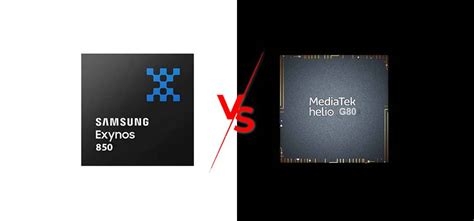 Производительность процессоров MediaTek Helio G80 и Exynos 850