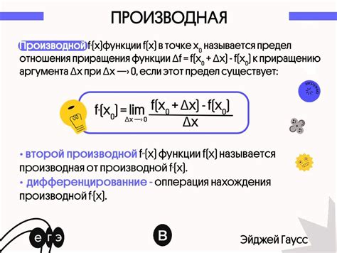 Производная в точке