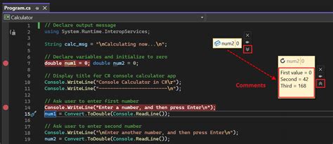 Просмотр значений переменных и их изменение в Visual Studio Code