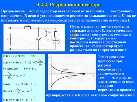 Процесс зарядки и разрядки