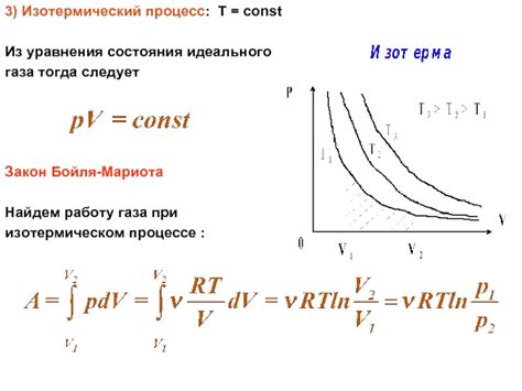 Работа и теплота при изотермическом процессе