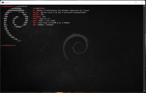 Работа с Debian в WSL