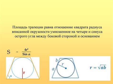 Радиус вписанной фигуры