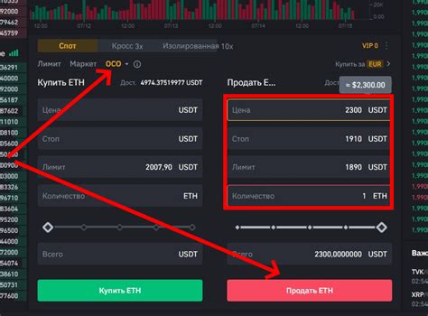 Раздел 4: Установка тейк профит и стоп лосс на Binance