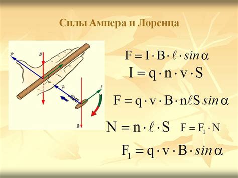 Различия в математической формулировке силы Ампера и силы Лоренца