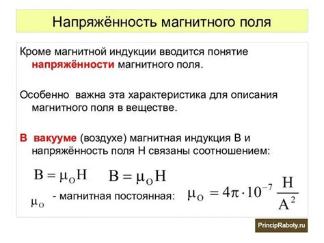 Различия между напряженностью и индукцией магнитного поля