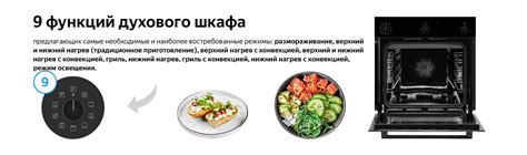 Размещение продуктов в духовом шкафу