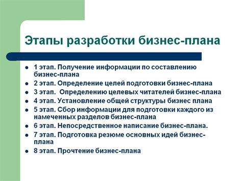 Разработка бизнес-плана и выбор концепции