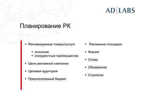 Разработка рекламной компании