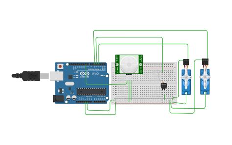 Реализация движения сервопривода в TinkerCAD