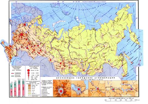 Регионы России и их плотность населения