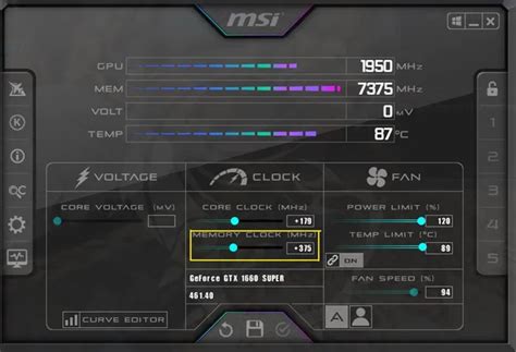 Рекомендации по использованию Msi afterburner после отключения разгона